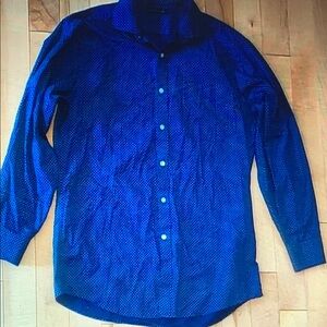 Men's Blue Button-Up Shirt
